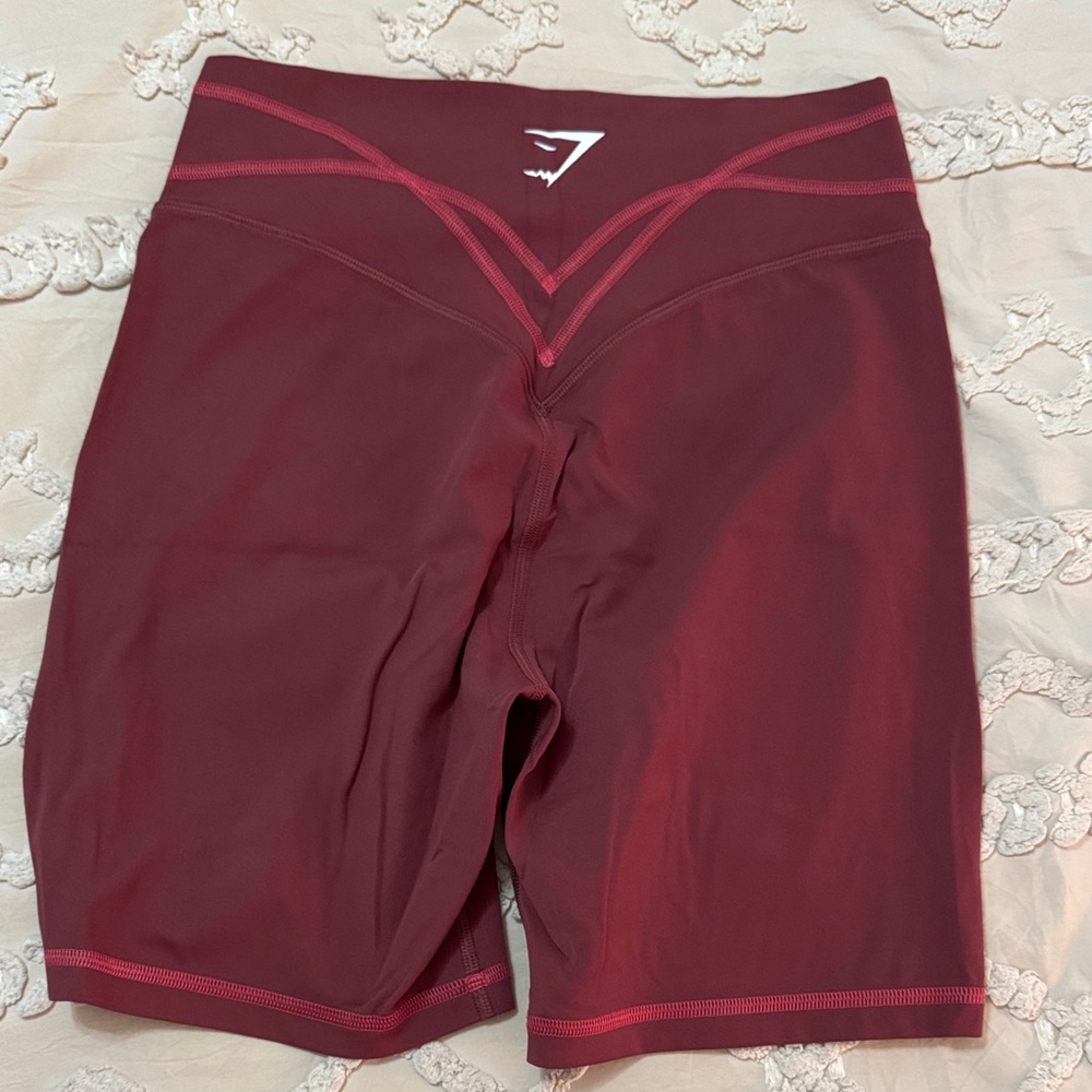 gymshark red stitch shorts
